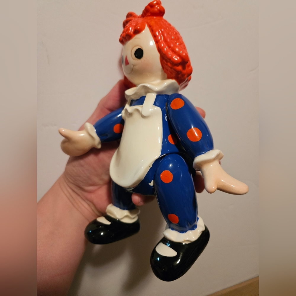 Vintage Schmid Raggedy Ann Poseable Music Box Figure - Picture 8 of 10